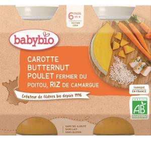 2 POTS CAROTTE BUTTERNUT POULET RIZ