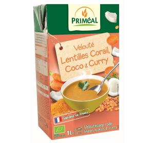 SOUPE INDE LENTILLE CORAIL COCO CURRY 1L
