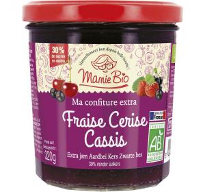 CONFITURE FRAISE CERISE ET CASSIS 320G